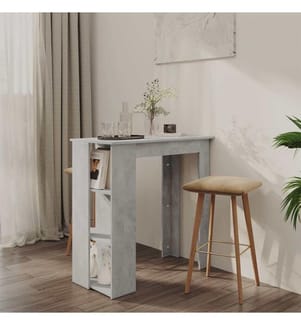 Bartisch mit Regal Betongrau 102x50x103,5 cm Holzwerkstoff