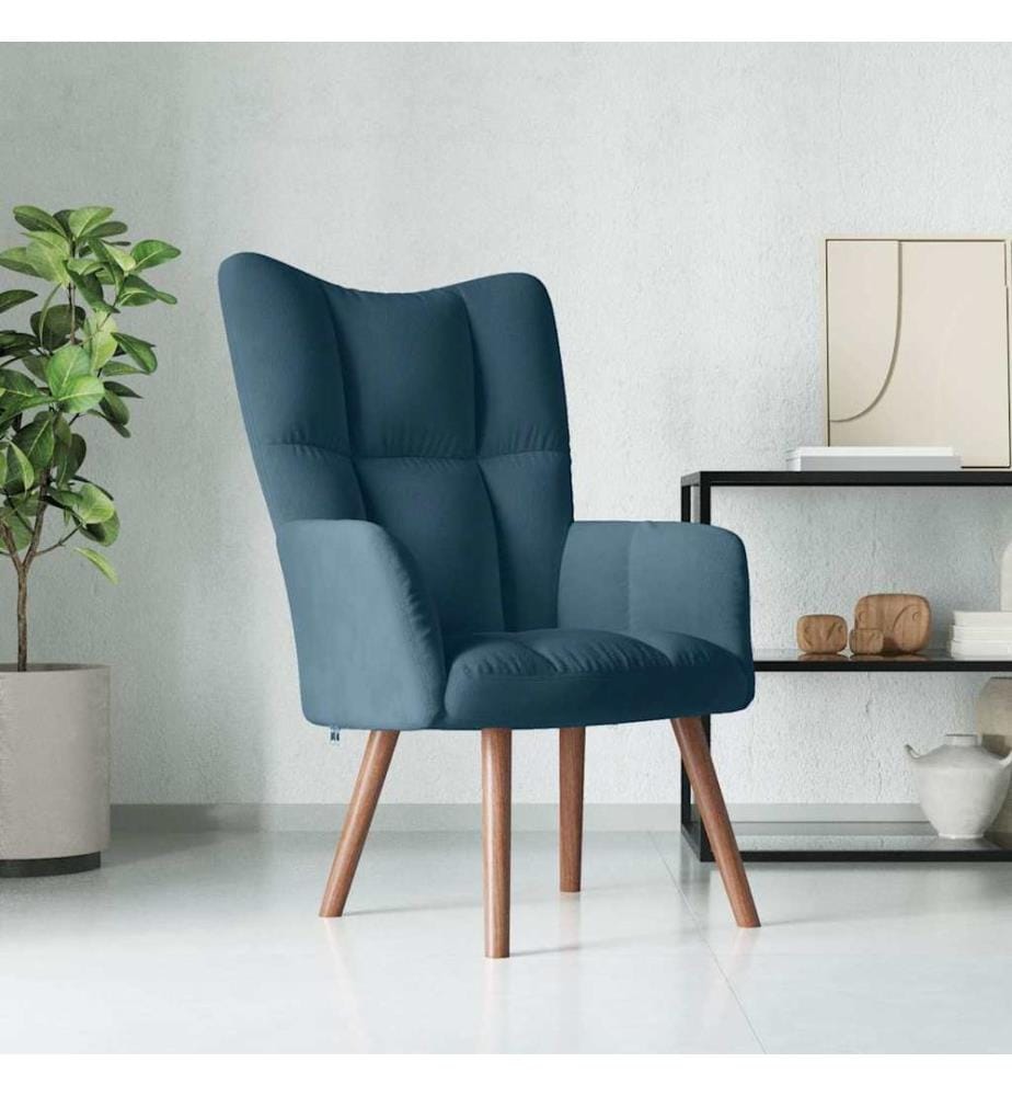 Relaxsessel Blau Samt