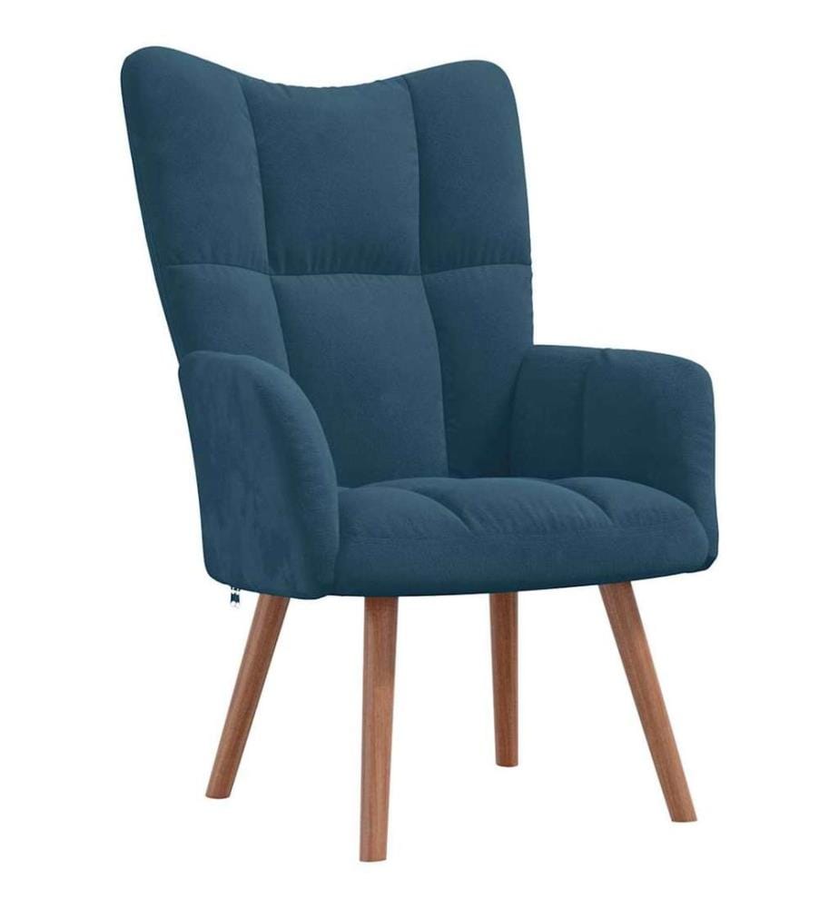 Relaxsessel Blau Samt