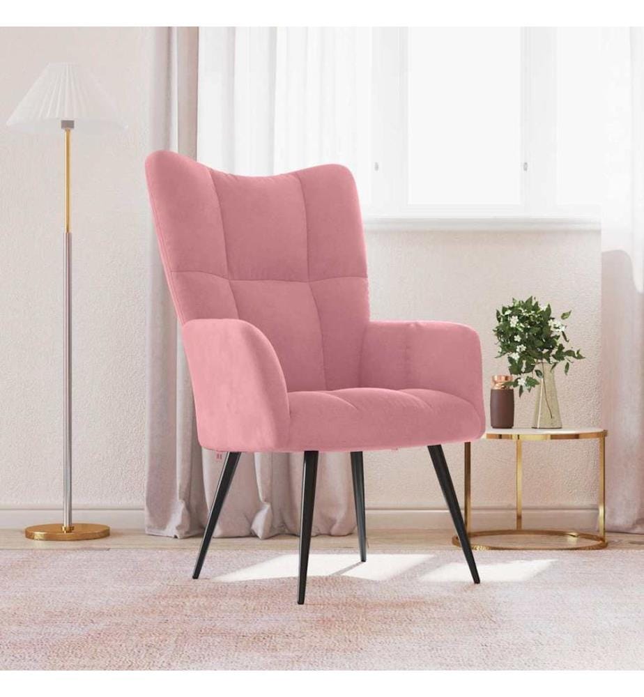 Relaxsessel Rosa Samt
