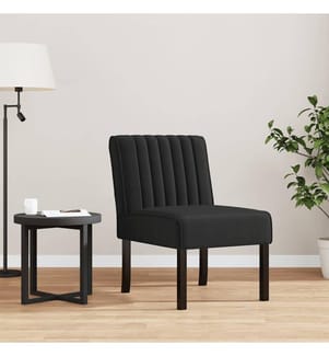 Fauteuil sans accoudoirs noir velours