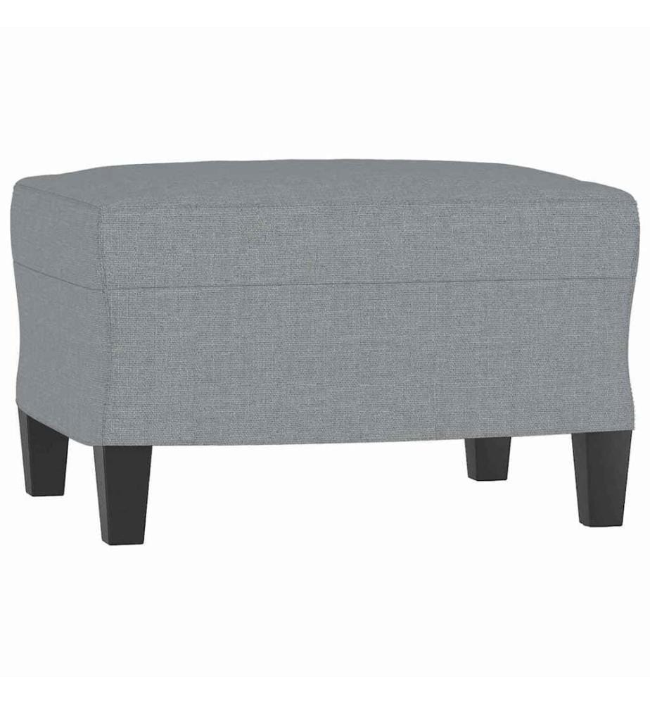 Fusshocker Hellgrau 60x50x41 cm Stoff