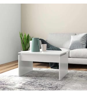 Couchtisch Weiss 68x50x38 cm Holzwerkstoff