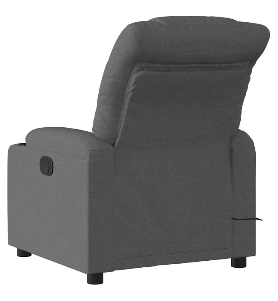 Massagesessel Dunkelgrau Stoff