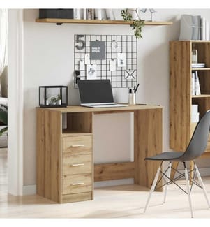 Scrivania rovere artigianale 102x50x76 cm legno ingegnerizzato