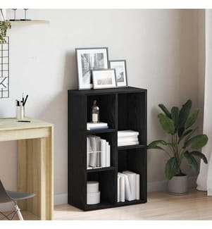 Bibliothèque en chêne noir 50 x 25 x 80 cm bois d'ingénierie