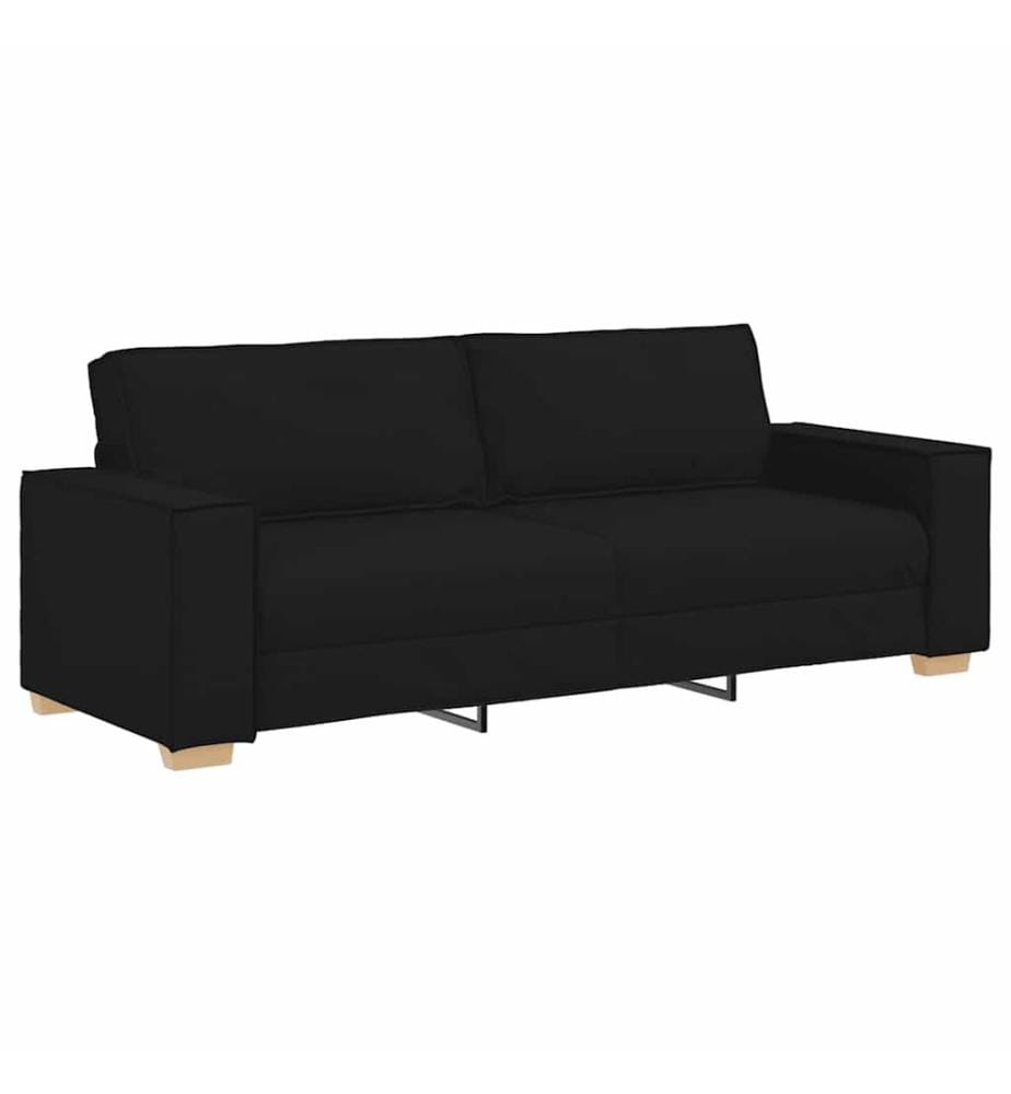 3-Sitzer-Sofa Schwarz 220x78x84 cm Stoff