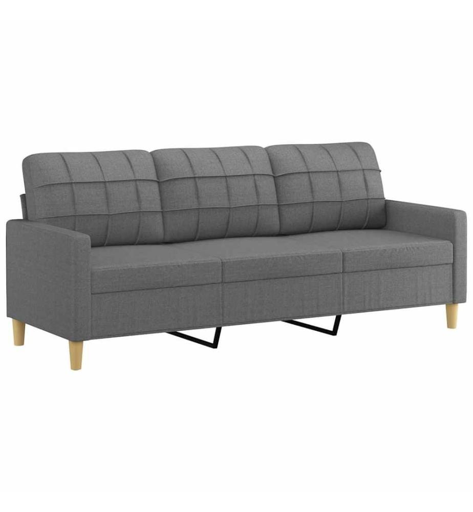 3-Sitzer-Sofa Dunkelgrau 180 cm Stoff