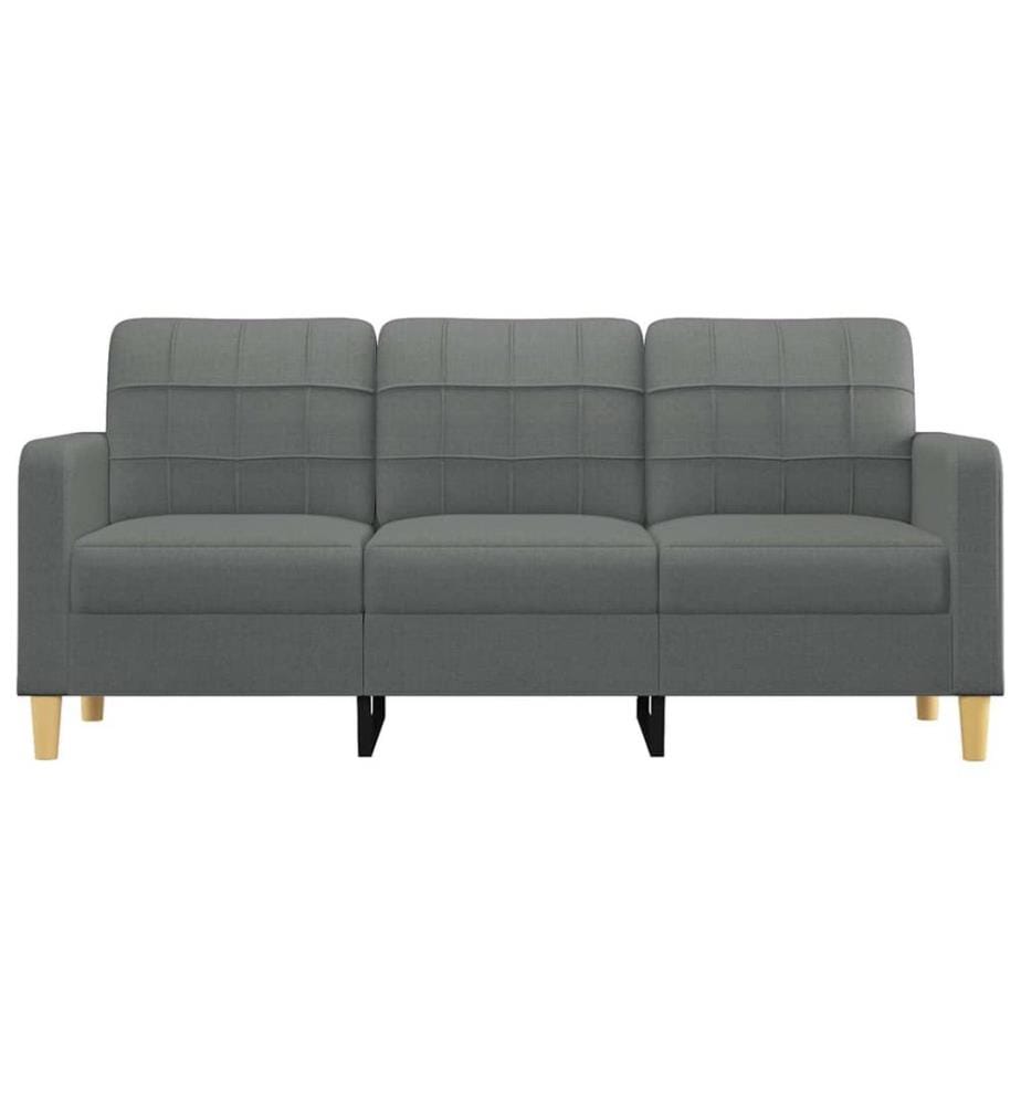 3-Sitzer-Sofa Dunkelgrau 180 cm Stoff