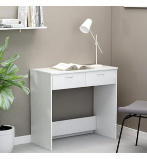 Scrivania Bianca 80x40x75 cm Legno ingegnerizzato