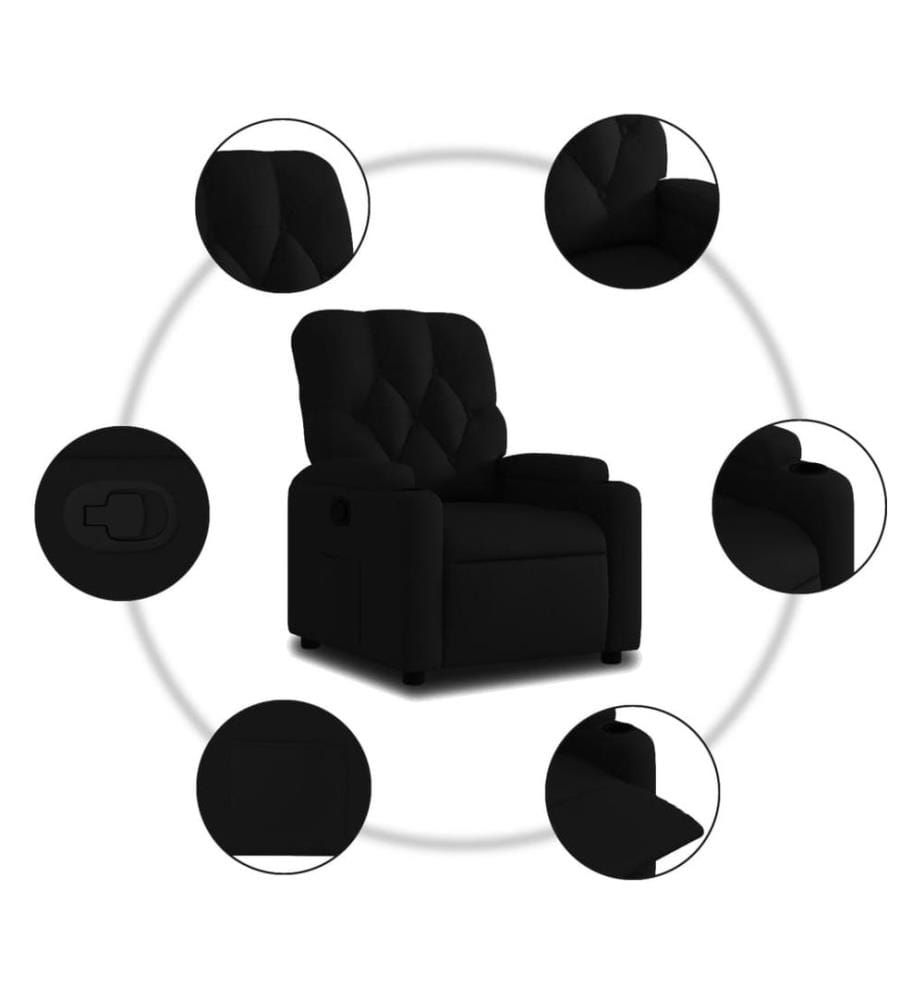 Relaxsessel Schwarz Stoff