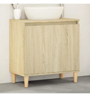 Meuble d'évier chêne sonoma 58x33x60 cm bois d'ingénierie