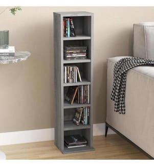 CD-Regal Grau Sonoma 21x20x88 cm Holzwerkstoff