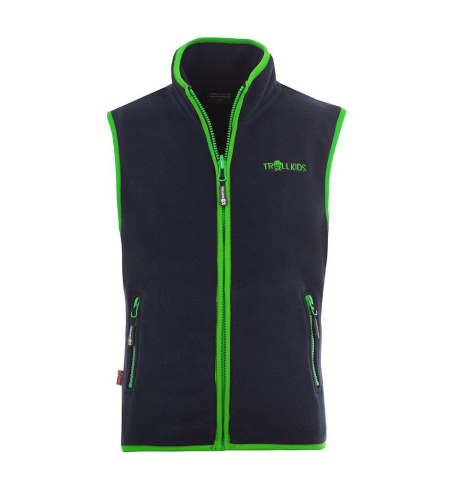 Fleece-Gilet Arendal - Marinblau und Grün