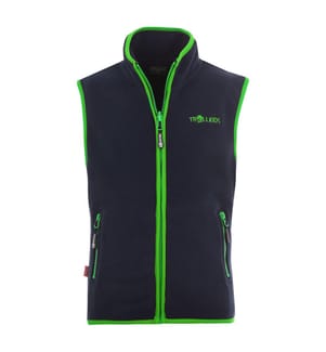 Fleece-Gilet Arendal - Marinblau und Grün