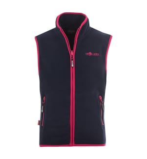 Fleece-Gilet Arendal - Marinblau und Fuchsia