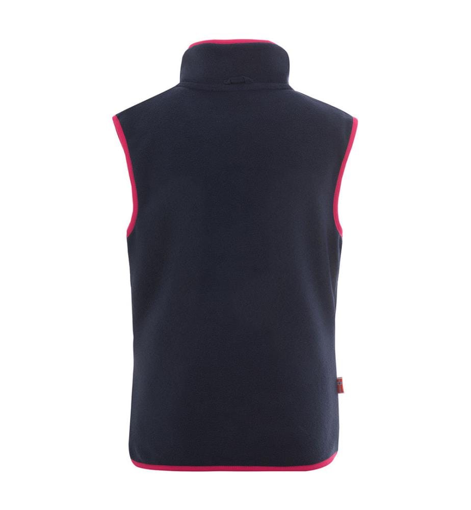 Fleece-Gilet Arendal - Marinblau und Fuchsia