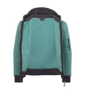 Kapuzenjacke – Sturmblau/Schwarz/Feuerorange