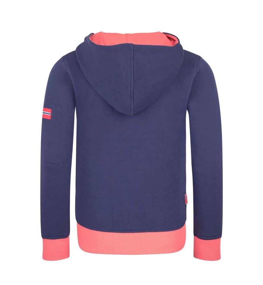 Sweatjacke mit Kapuze - dunkelviolett/korallenrosa/hellviolett