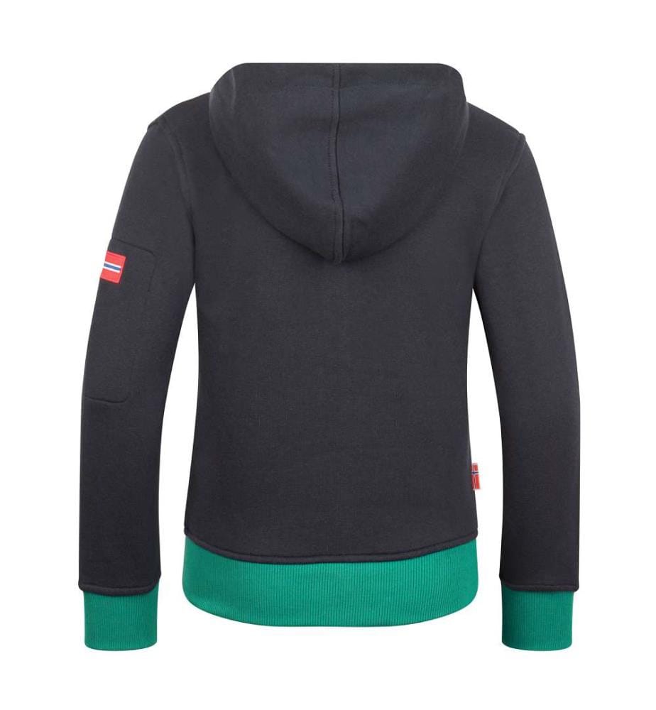Sweatjacke mit Kapuze - schwarz/dunkel cyan/bronze