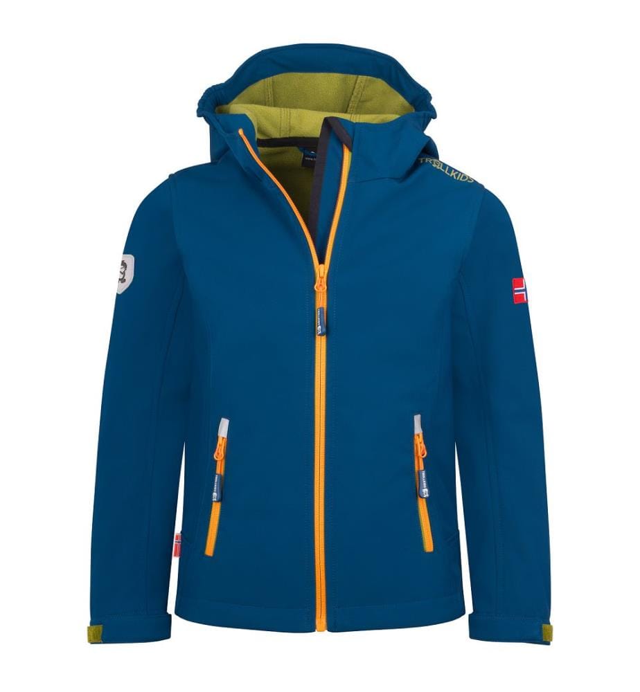 Trollfjord Jacke - madeirablau und birnengrün
