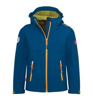 Trollfjord Jacke - madeirablau und birnengrün