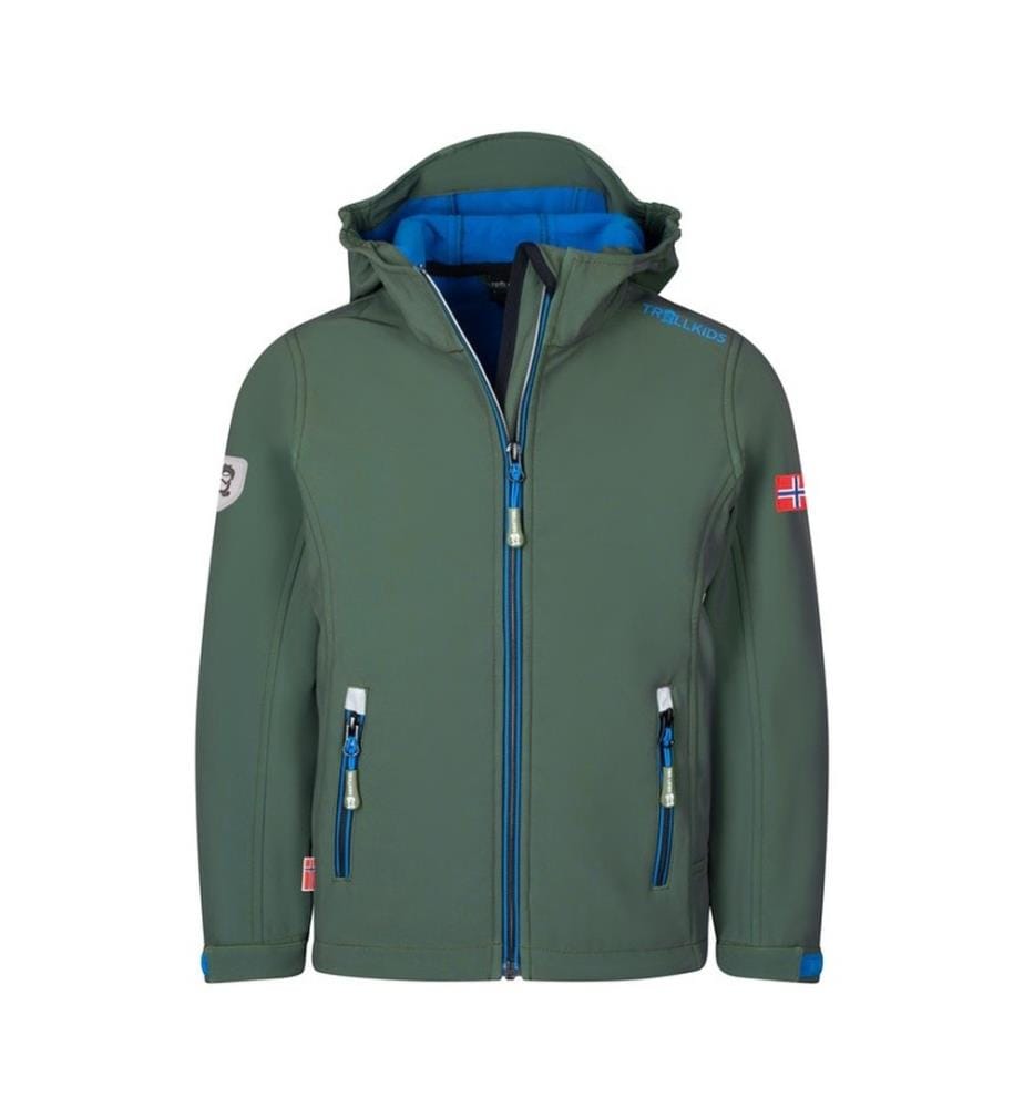 Trollfjord-Jacke - Efeublau und Elektrisch und Schwarz