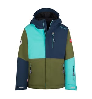 Wasserdichte Steppjacke – Kiefern-Grün/Mystisches Blau/Arktisblau