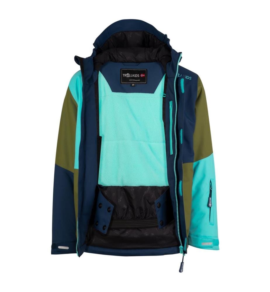Wasserdichte Steppjacke – Kiefern-Grün/Mystisches Blau/Arktisblau