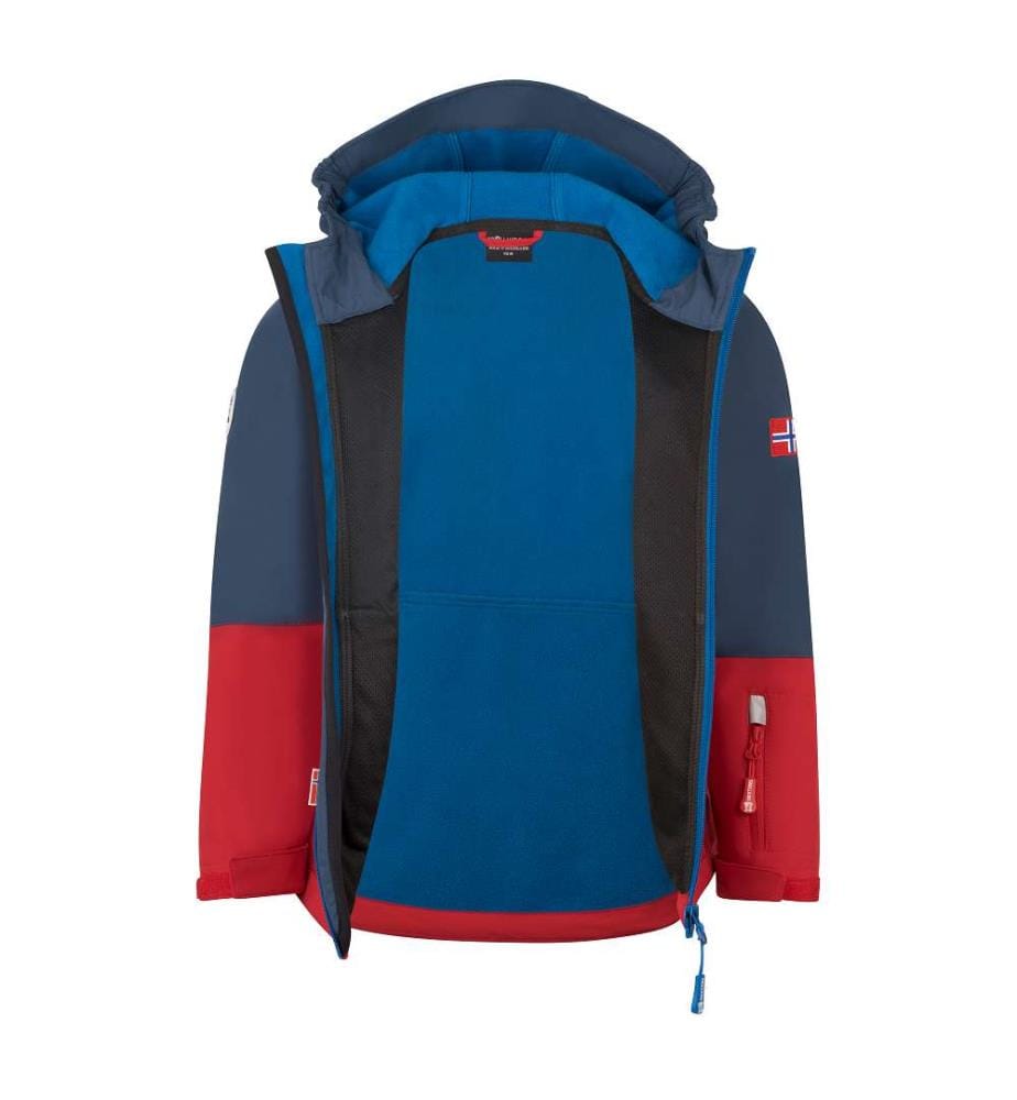Skjorta Softshell Jacke - Bright Red & Mystic Blue & Alpine Blue