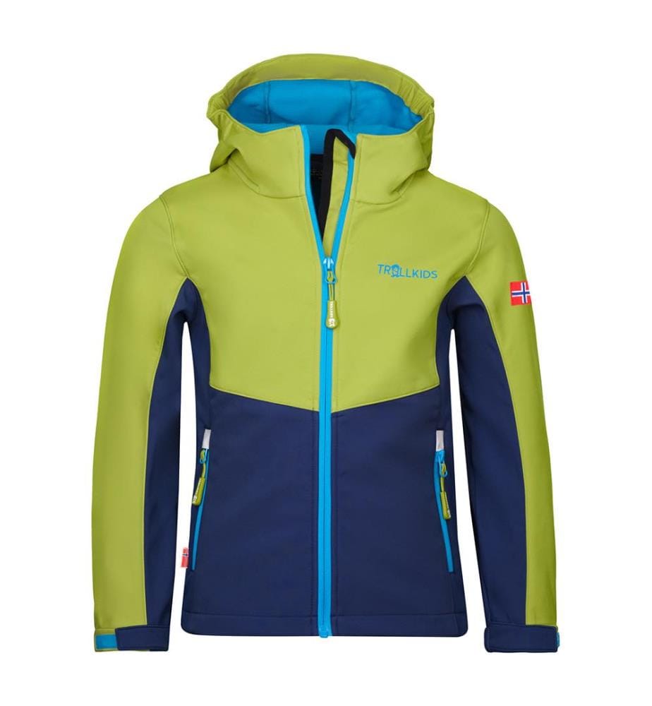 Kinder Kristiansand Jacke - Kiwi und Mystic Blue