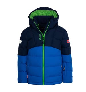 Gryllefjord Jacke - Marineblau und Blau und Hellgrün