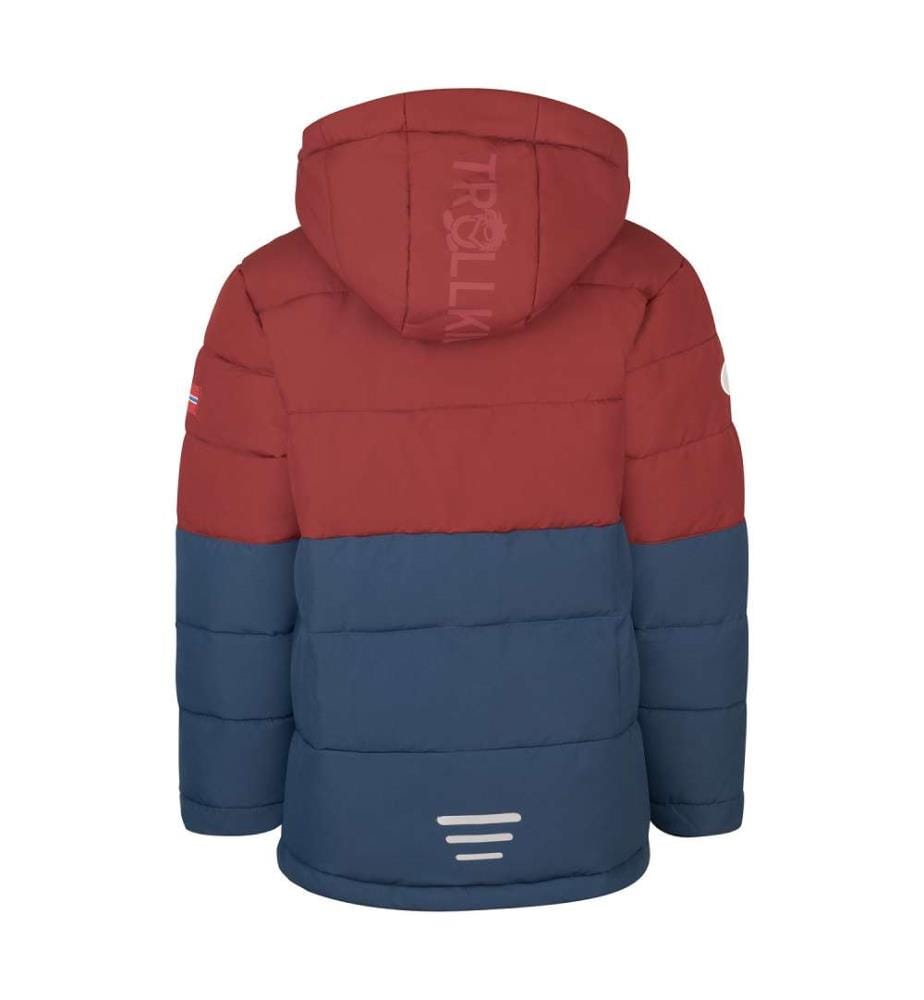 Veste isolée résistante à l'eau - rouge carmin/bleu mystique/vert fluo