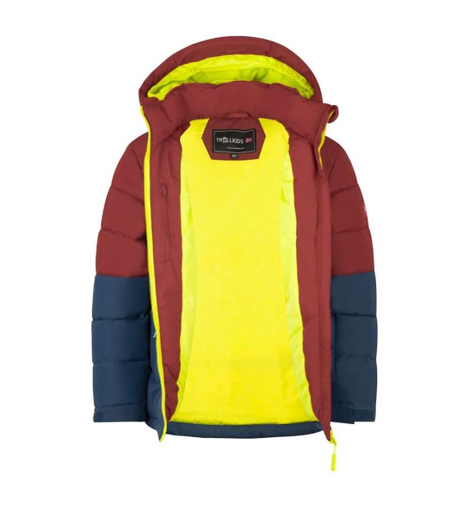 Veste isolée résistante à l'eau - rouge carmin/bleu mystique/vert fluo