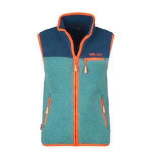 Fleeceweste - stürmisch blau/mystisch blau/flammend orange