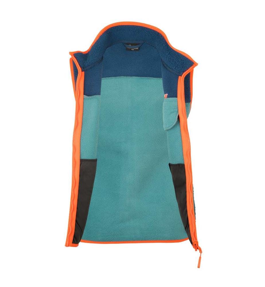 Fleeceweste - stürmisch blau/mystisch blau/flammend orange