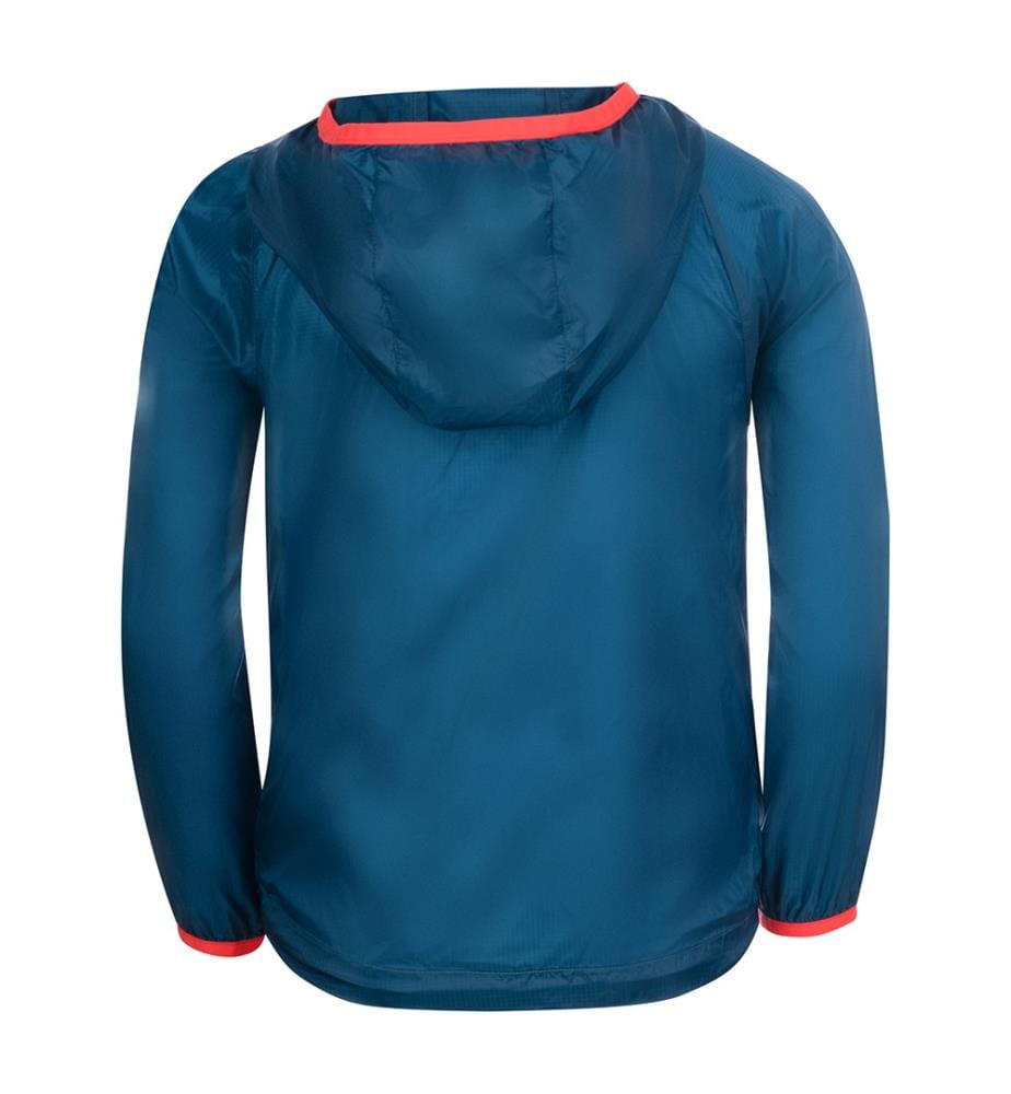 Kinder Fjell Laufjacke - petrol-scharf rot