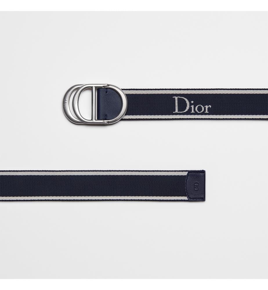 Calfskin belt – Navy blue
