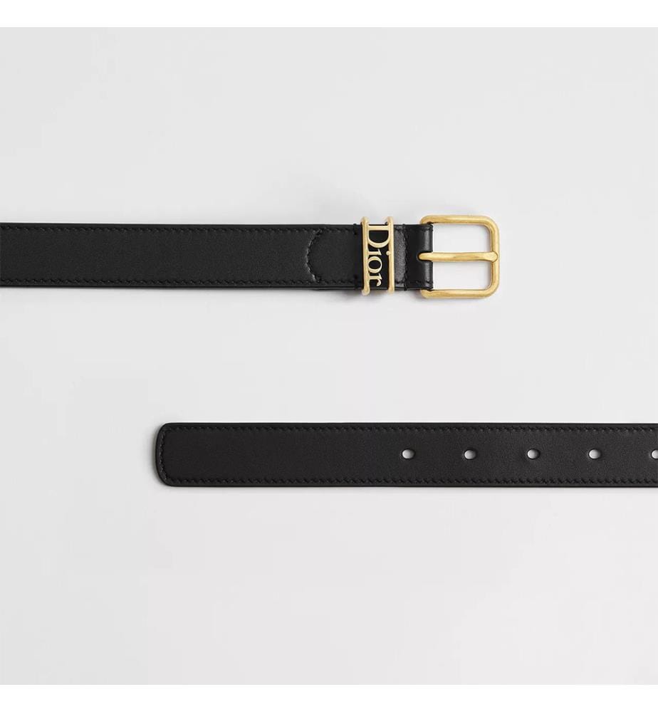 Cintura in pelle di vitello liscia – Nero