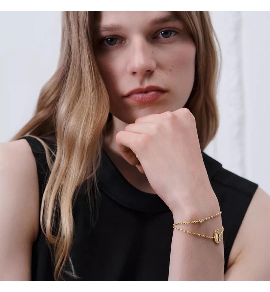 Bracciale con medaglione – Oro e cristallo