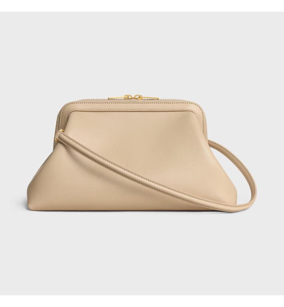Tasche aus Kalbsveloursleder – Dunkles Elfenbein