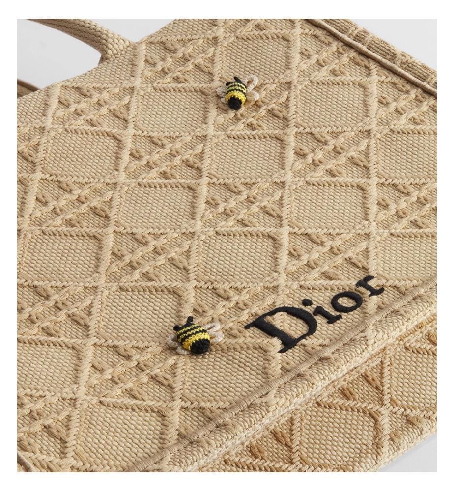 Book Tote-Tasche aus Kalbsleder – Beige und mehrfarbig