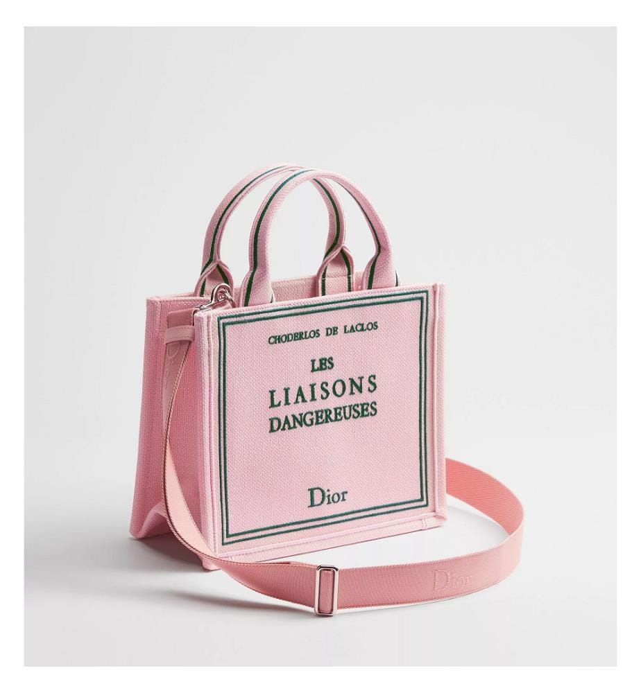 Book Tote bag in calfskin – Rosa Multicolor