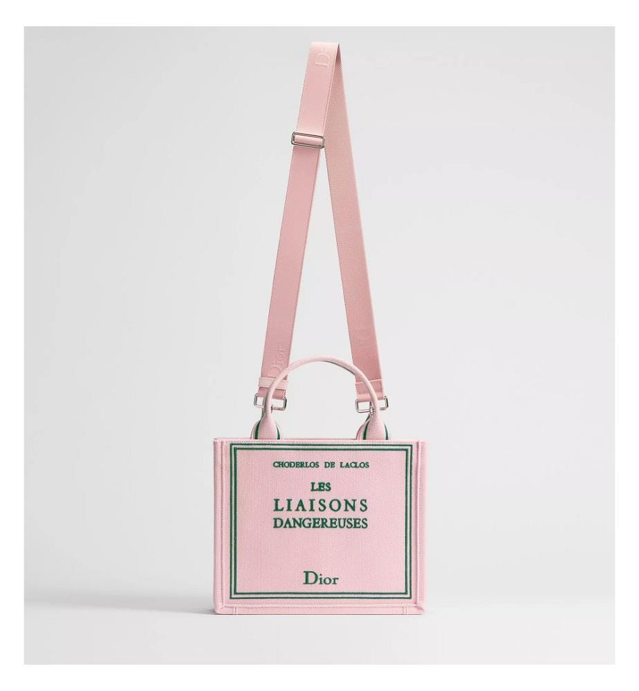 Book Tote bag in calfskin – Rosa Multicolor