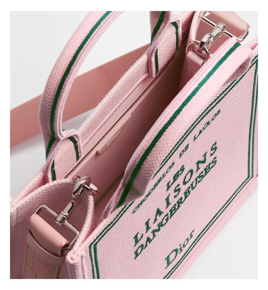 Book Tote bag in calfskin – Rosa Multicolor