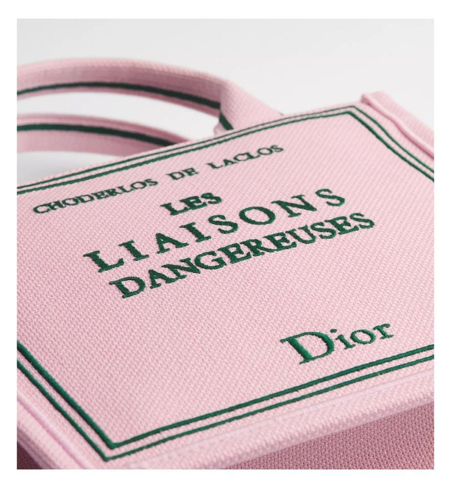 Book Tote bag in calfskin – Rosa Multicolor