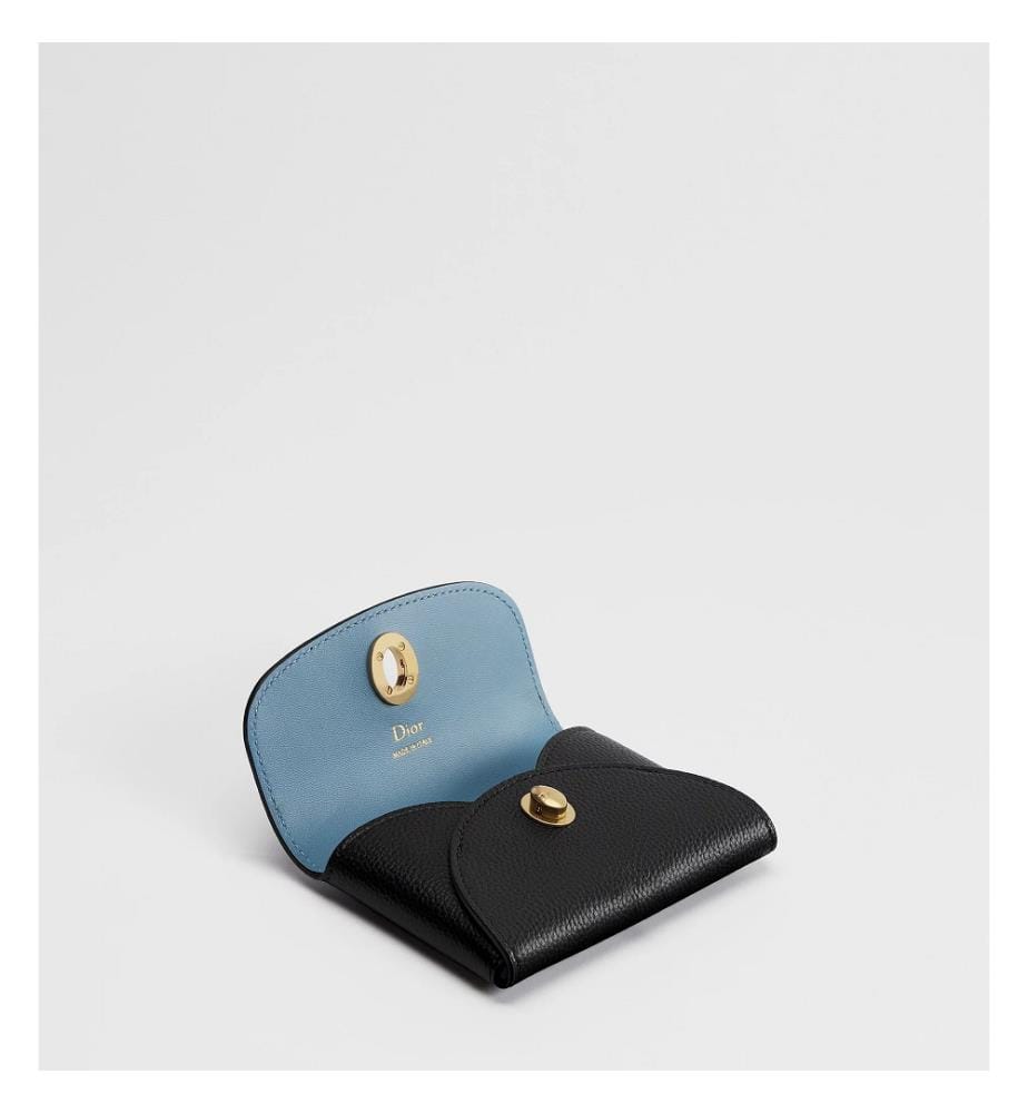 Kartenetui „Médaillon“ aus Kalbsleder – Nero Multicolor