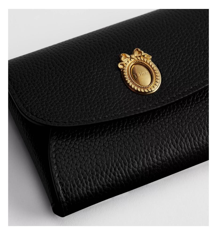 Kartenetui „Médaillon“ aus Kalbsleder – Nero Multicolor