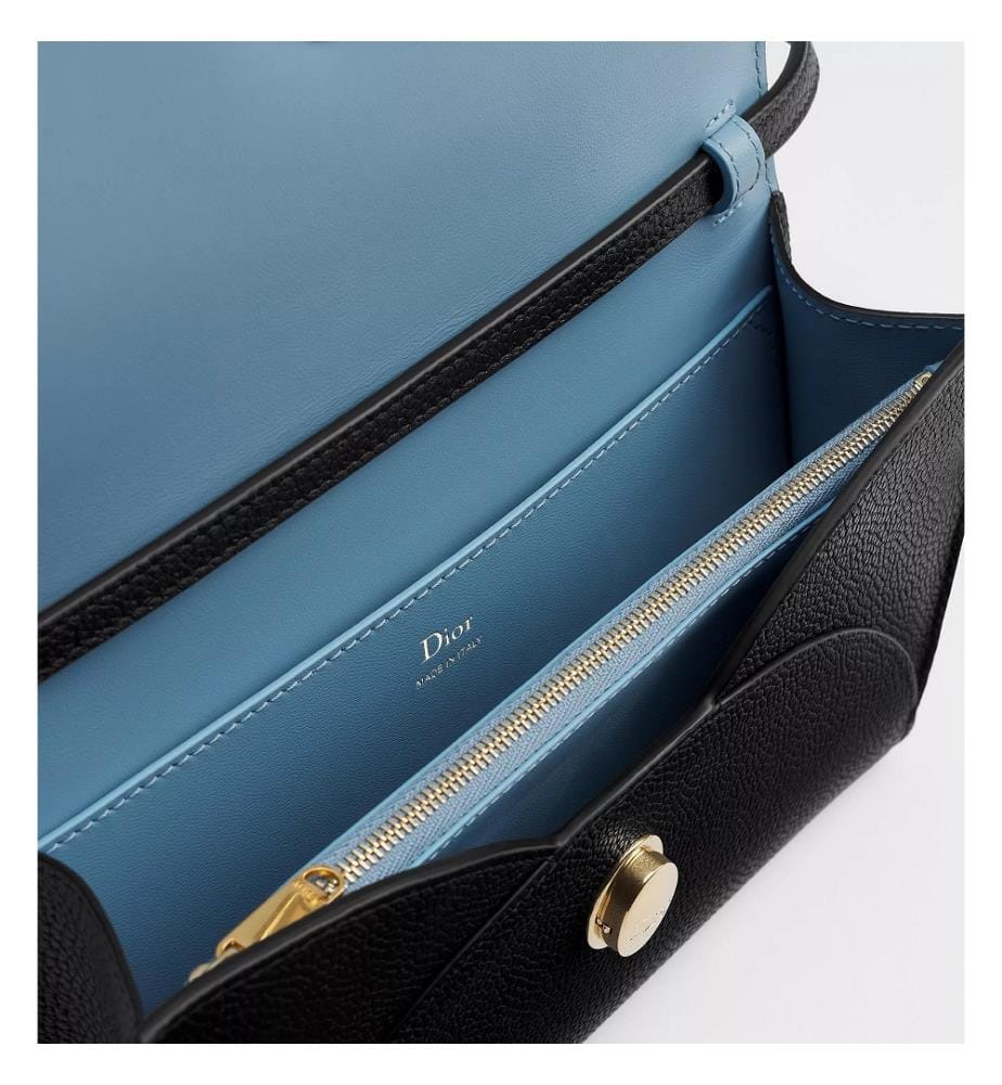 Medallion-Clutch aus Kalbsleder – Nero Multicolor