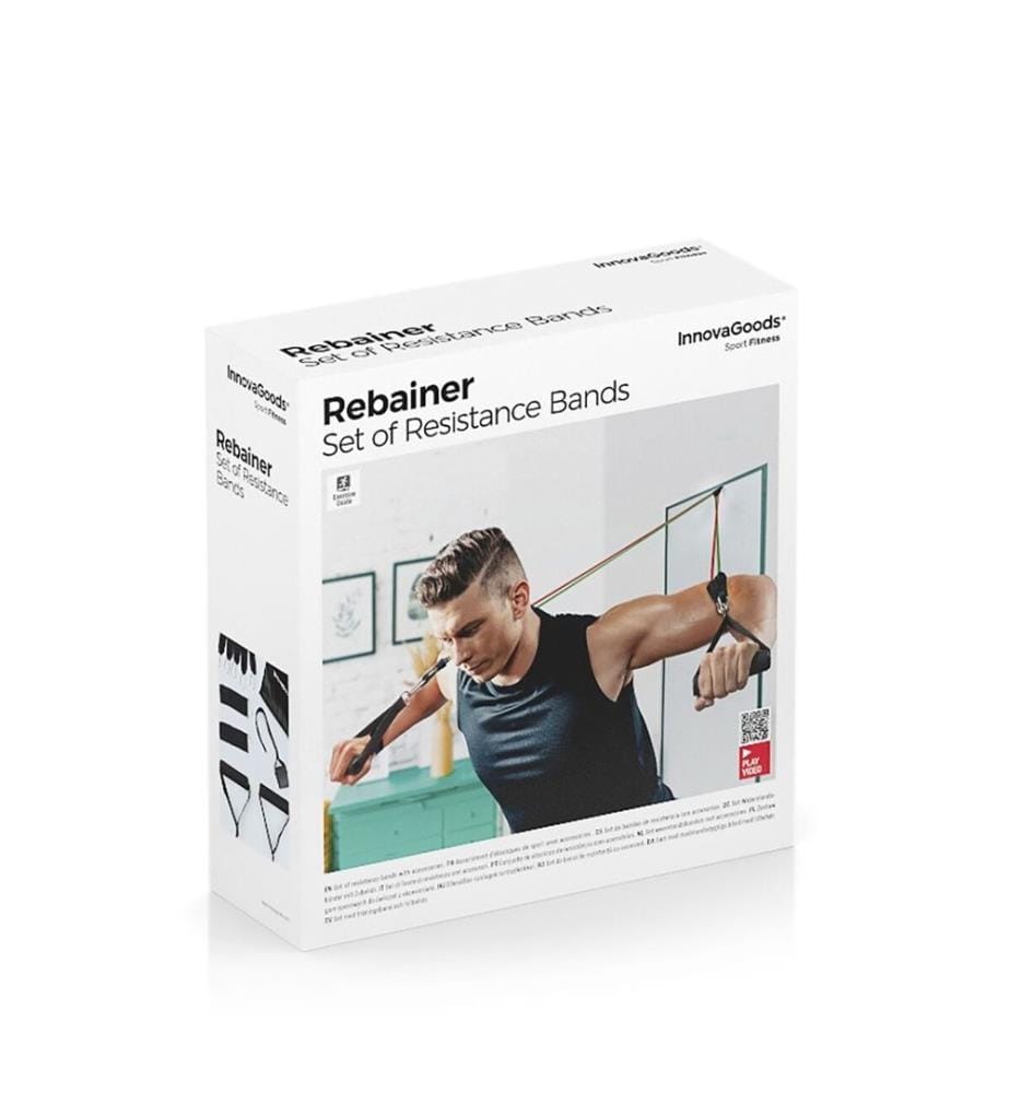Set de Bandes de Résistance avec Accessoires et Guide d´Entraînement Rebainer (pack de 5)
